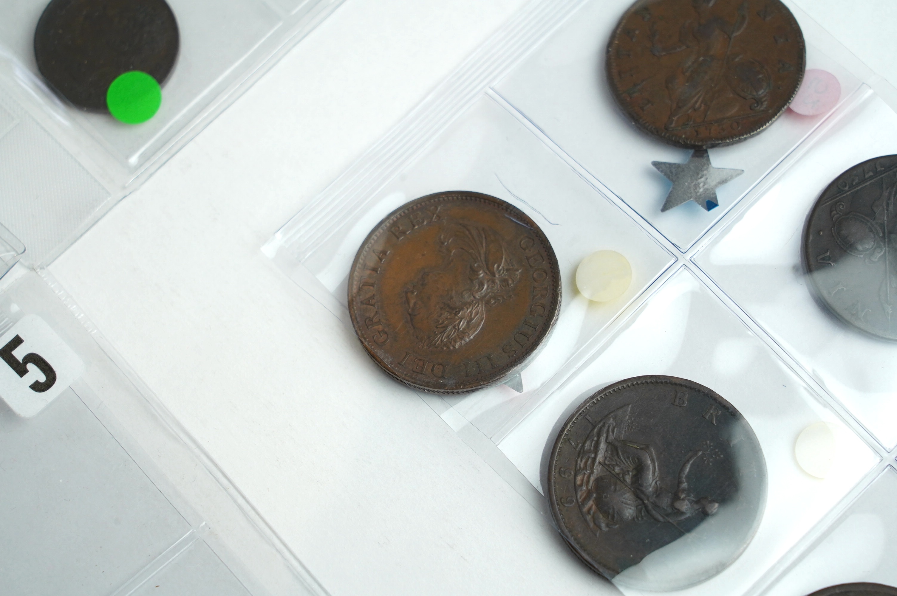 British coins, George II to William IV, crowns to farthings
